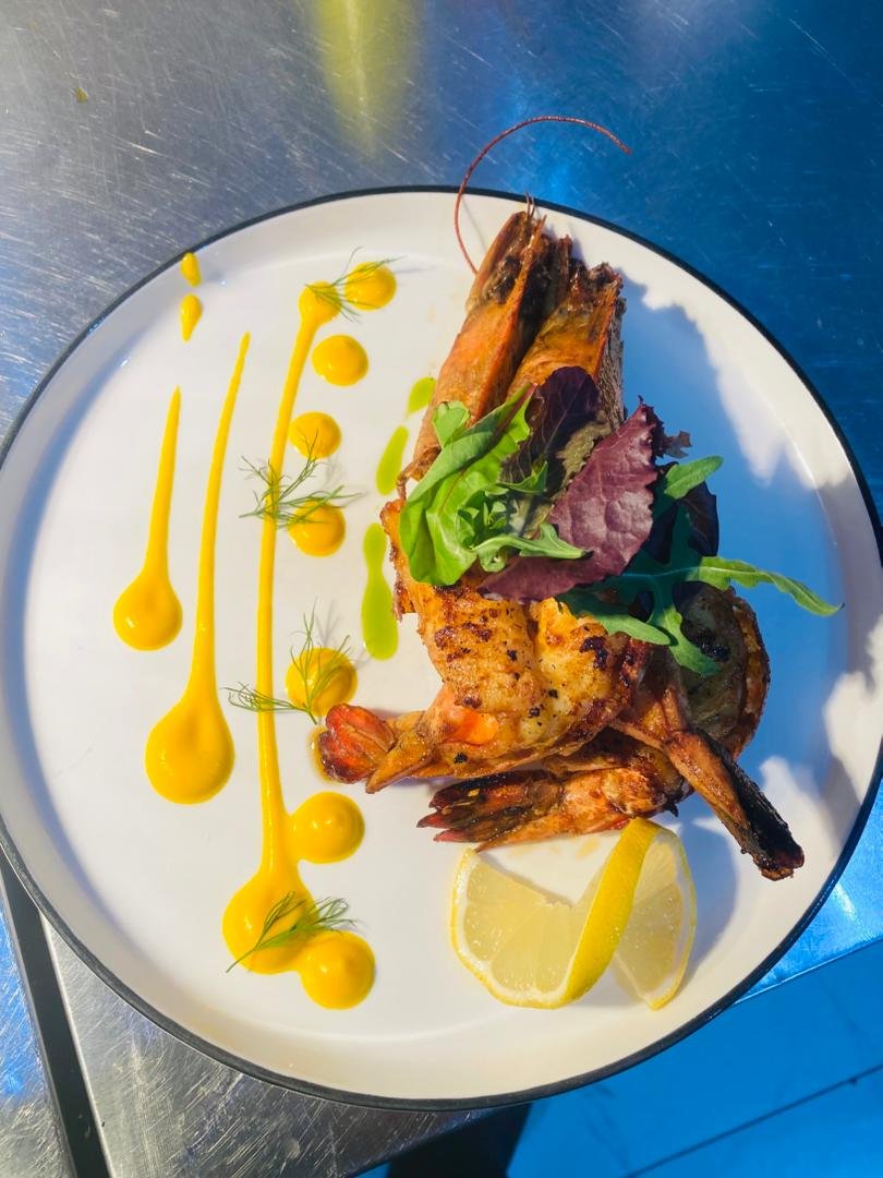 Grilled prawns. (Upgraded)